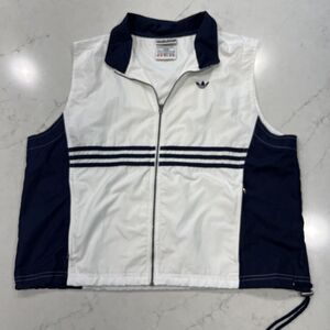 Adidas Womens XL Vest Full Zip Windbreaker Active Casual Vintage 90s/80s Style